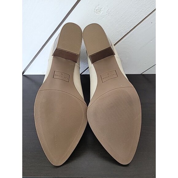NEW Sun + Stone Womens Elizaap Ecru Ankle Booties Size 10M - Picture 7 of 10
